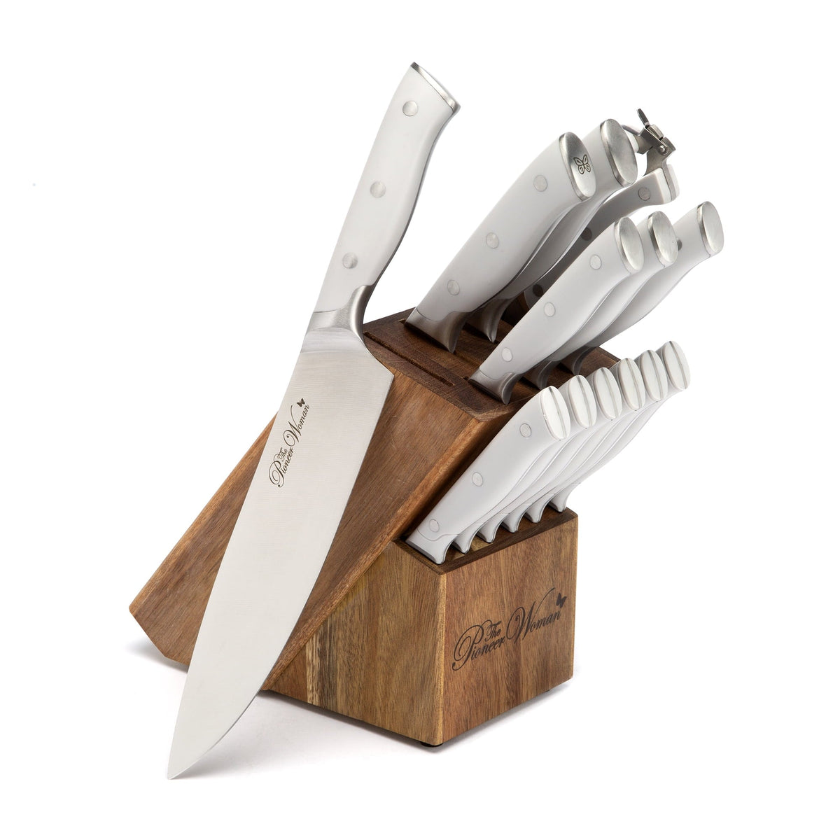 PioneerHome™ Pioneer Signature 14-Piece Stainless Steel Knife Block Set, Gray - PioneerHome™