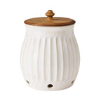 PioneerHome™ Colette Stoneware Potato Keeper, White - PioneerHome™