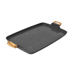 PioneerHome™ Prairie Signature Cast Aluminum Double Griddle, Charcoal Speckle - PioneerHome™