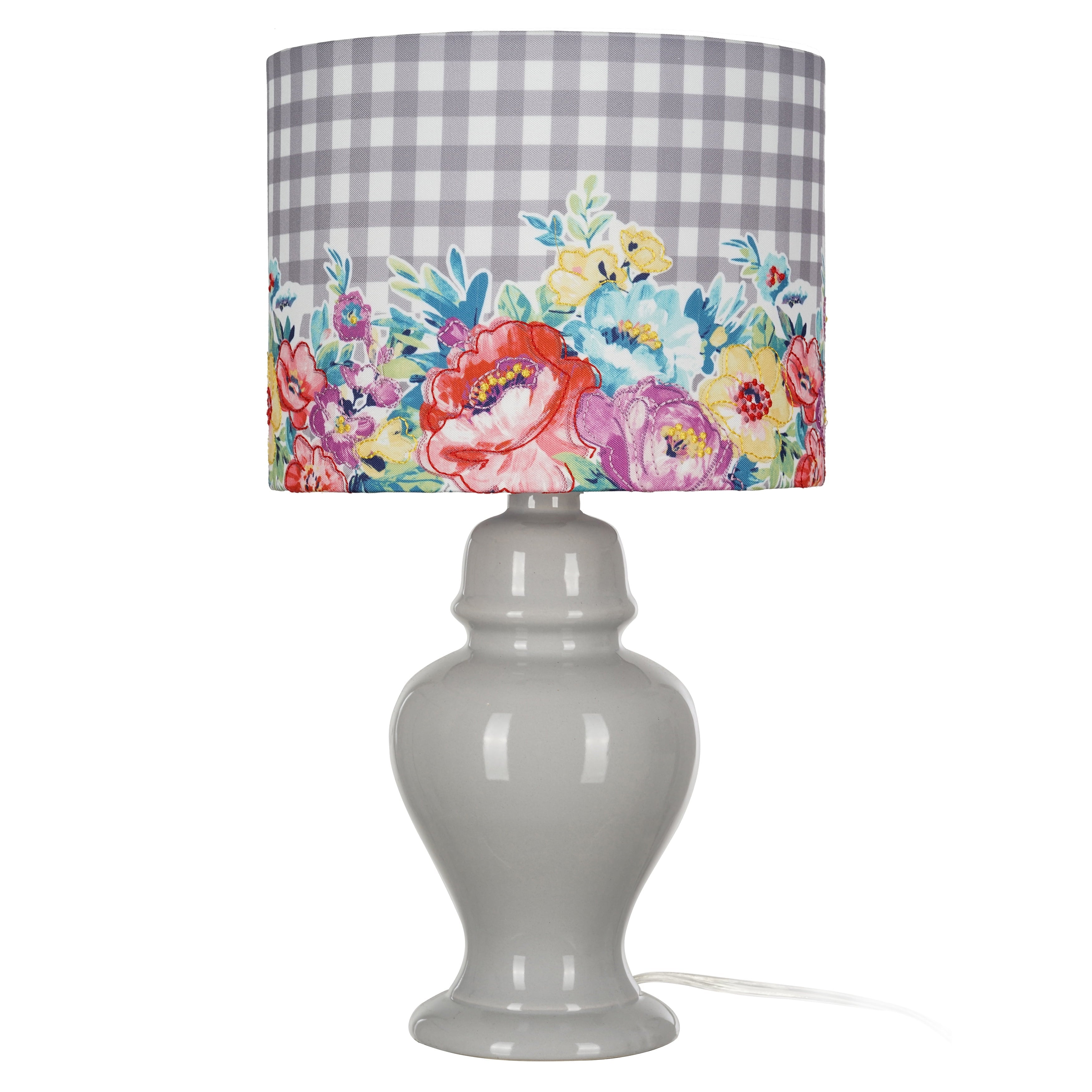 PioneerHome™ Sweet Romance Table Lamp, Grey Finish with LED Bulb Included - PioneerHome™