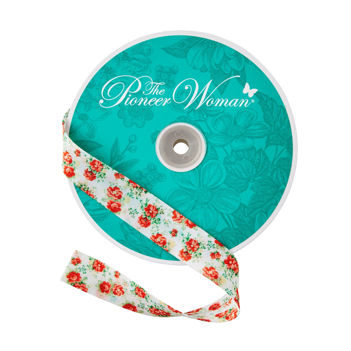 PioneerHome™ Vintage Floral White Double Fold Cotton Bias Tape Ribbon, 7/8" x 25 Yards - PioneerHome™