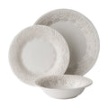 PioneerHome™ Vintage Lace 12-Piece Ceramic Dinnerware Set, Linen - PioneerHome™