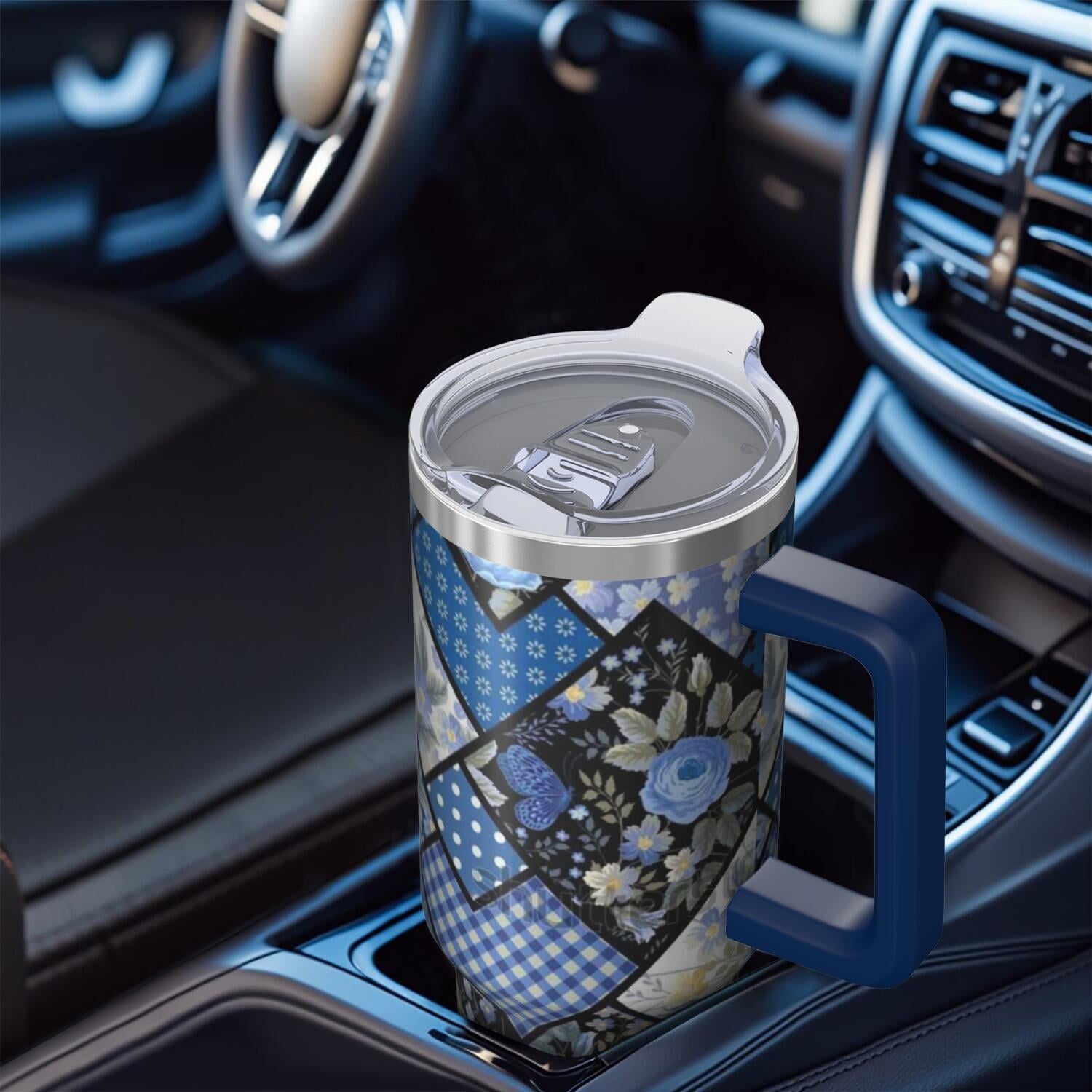 PioneerHome™ Pioneer Flower Tumbler with Handle and Lid,40oz Pioneer Flower Double Wall Vacuum Insulated Tumbler,Pioneer Flower - PioneerHome™