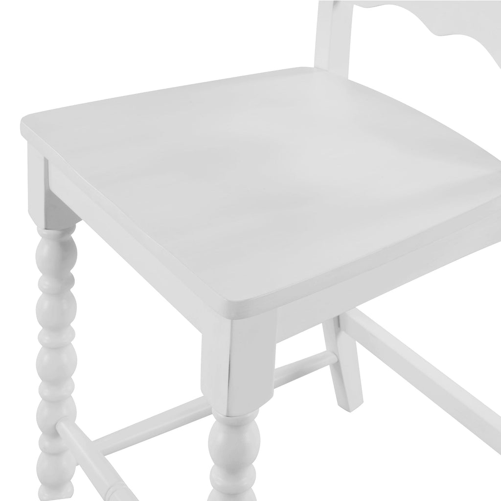 PioneerHome™ Harper Counter-height Wood Stools, 2 Pack, White - PioneerHome™
