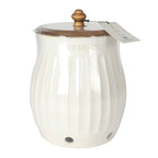 PioneerHome™ Colette Stoneware Potato Keeper, White - PioneerHome™