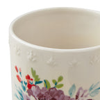 PioneerHome™ Sweet Rose 7-Piece Stoneware Stemless Wine Glasses Set with Chiller - PioneerHome™