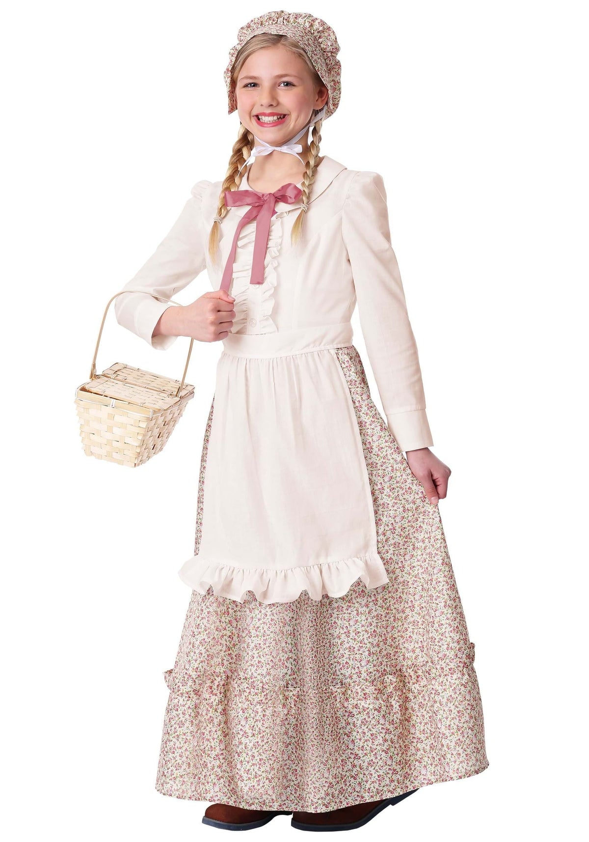 PioneerHome™ Prairie Pioneer Costume for Girls - Vintage Cottagecore Dress Perfect For Your - PioneerHome™