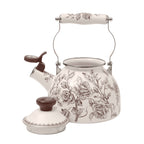 PioneerHome™ 2.0-Quart Enamel on Steel Agatha Tea Kettle, Brown - PioneerHome™