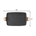 PioneerHome™ Prairie Signature Cast Aluminum Double Griddle, Charcoal Speckle - PioneerHome™