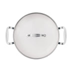 PioneerHome™ Harlow 12" Ceramic Non-Stick Everyday Pan with Lid, Denim Blue - PioneerHome™
