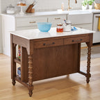 PioneerHome™ Harper Kitchen Island with Drawers, Homestead Brown - PioneerHome™