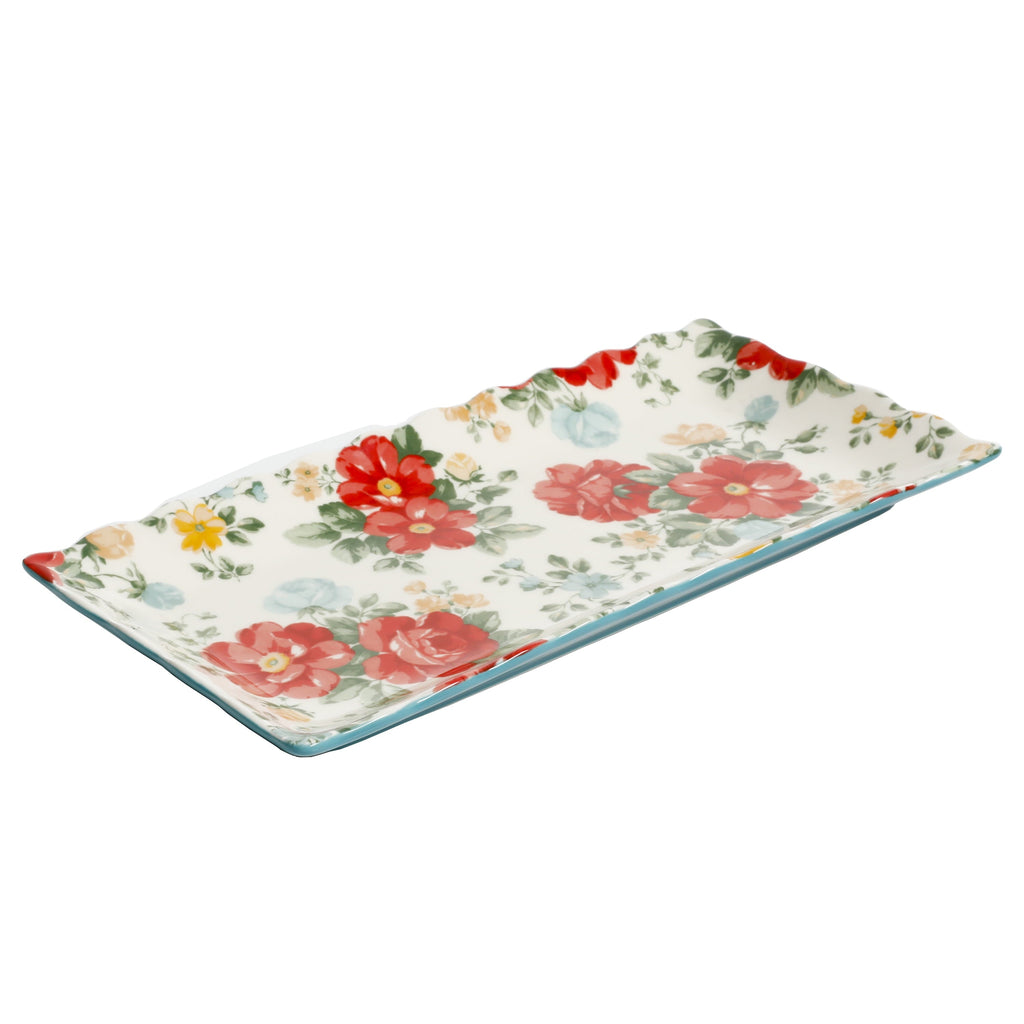 PioneerHome™ Floral Medley 12.3" Stoneware Serving Platters, 3-Piece Set - PioneerHome™