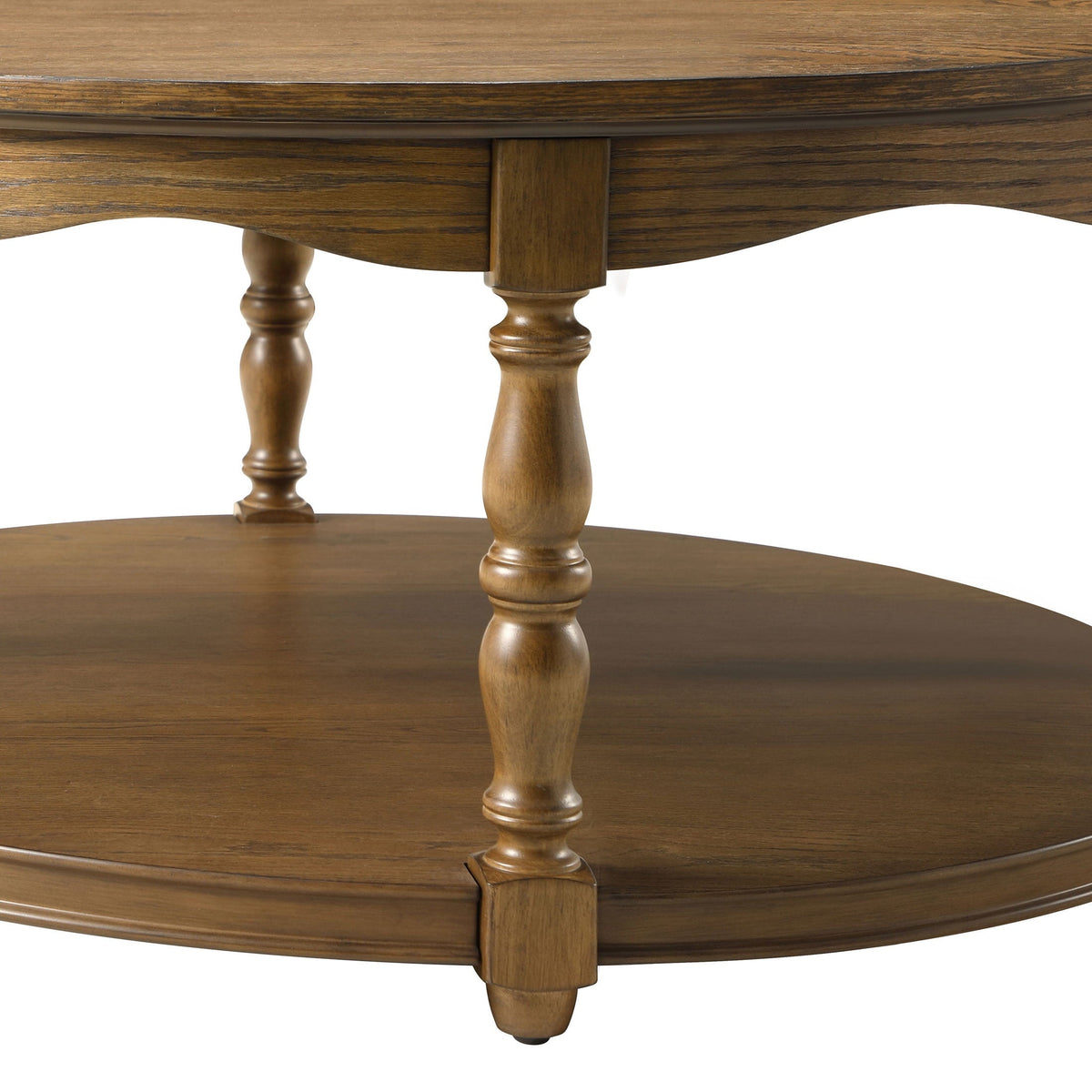 PioneerHome™ Helen Round Coffee Table, Heirloom Brown - PioneerHome™
