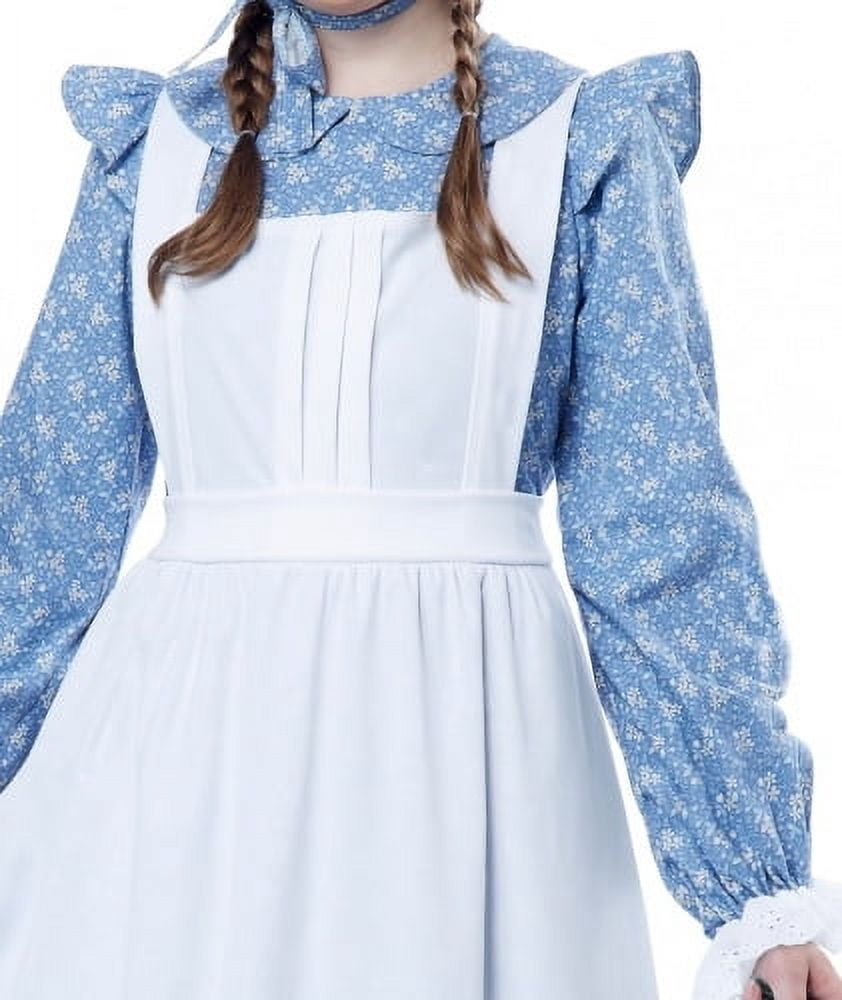 PioneerHome™ Child Pioneer Girl Costume - M Blue Medium - PioneerHome™