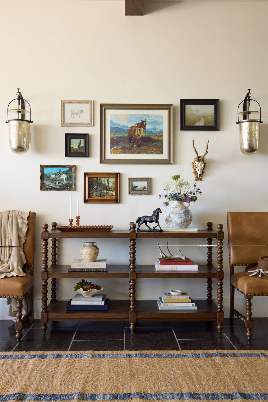 PioneerHome™ Harper Rustic Brown Decorative Tray with Beaded Rim, 18.7 x 12.4 inches - PioneerHome™