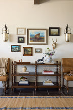 PioneerHome™ Harper Rustic Brown Decorative Tray with Beaded Rim, 18.7 x 12.4 inches - PioneerHome™