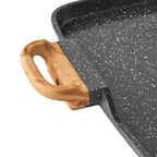 PioneerHome™ Prairie Signature Cast Aluminum Double Griddle, Charcoal Speckle - PioneerHome™