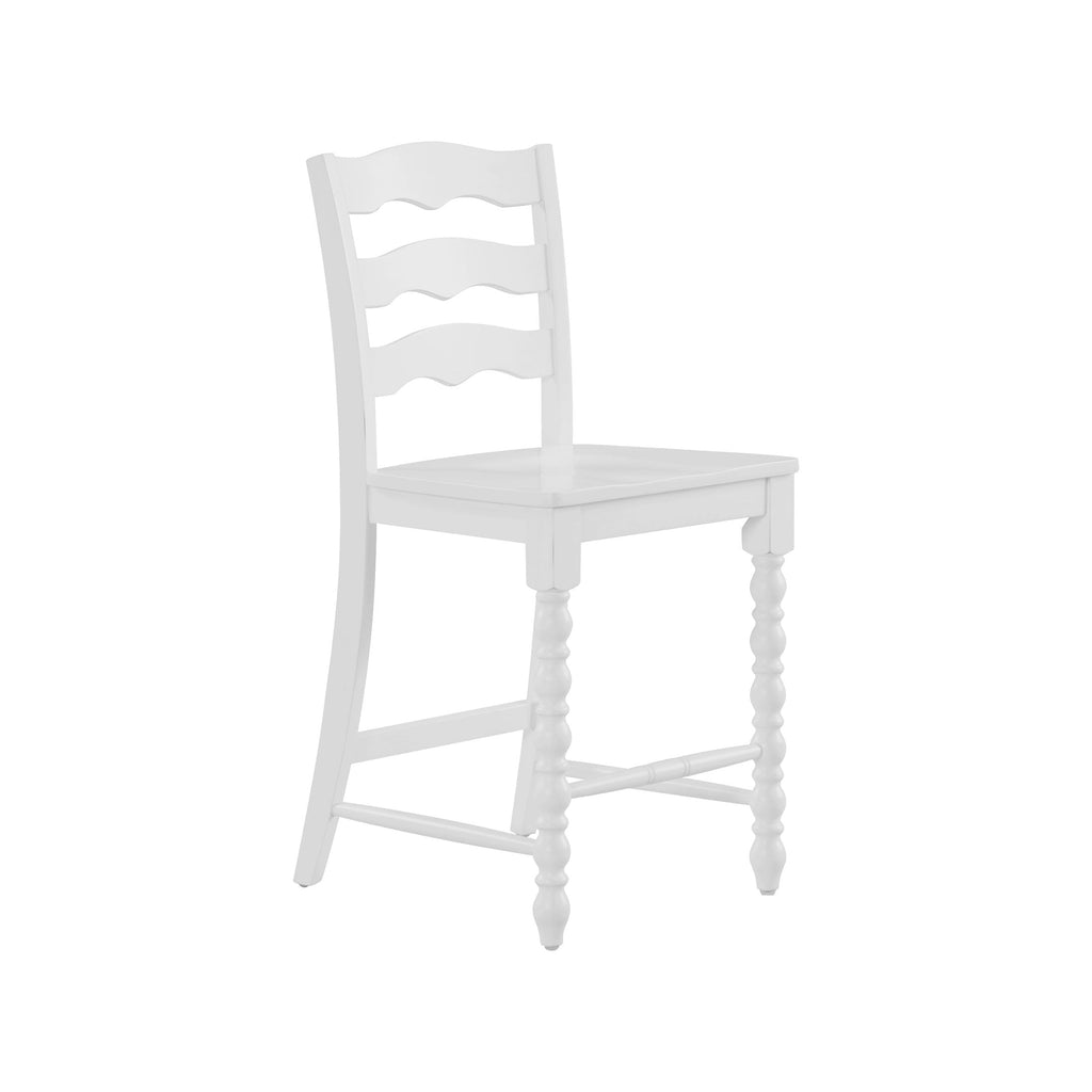 PioneerHome™ Harper Counter-height Wood Stools, 2 Pack, White - PioneerHome™