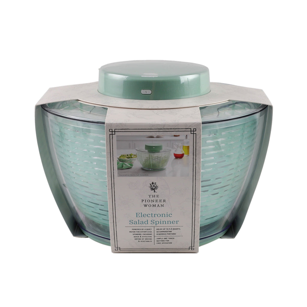 PioneerHome™ 4.5-Quart Electric Salad Spinner - Rustic Home Decor Perfect - PioneerHome™