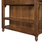 PioneerHome™ Harper Kitchen Island with Drawers, Homestead Brown - PioneerHome™