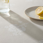 PioneerHome™ Tonal Floral Jacquard Woven Fabric Tablecloth, Light Taupe, 60"W x 102"L - PioneerHome™