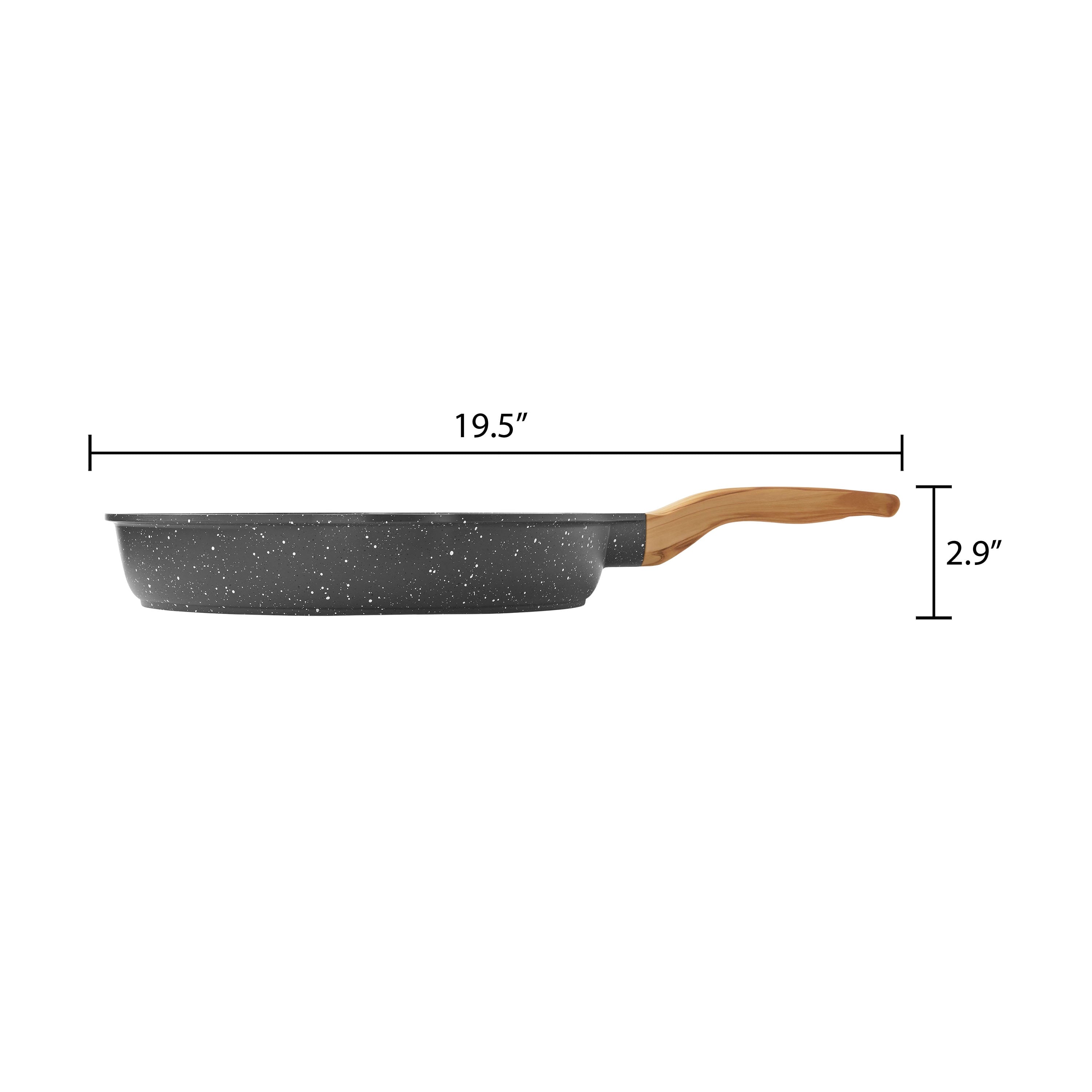 PioneerHome™ Prairie Signature Cast Aluminum 12" Fry Pan, Charcoal Speckle - PioneerHome™