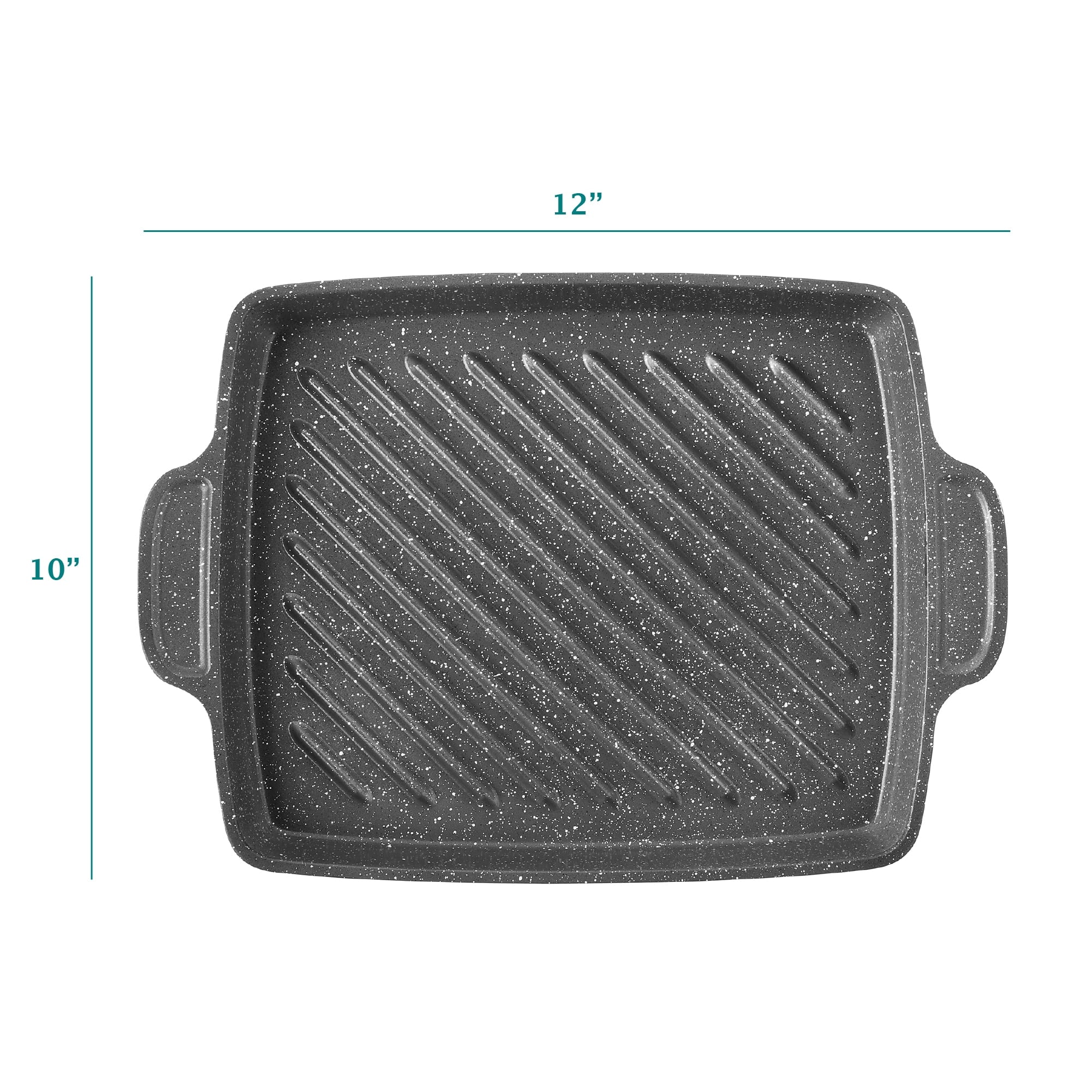PioneerHome™ Prairie Signature 10x12 inch Cast Aluminum Nonstick Cowboy Steak Pan with Speckled Design - PioneerHome™