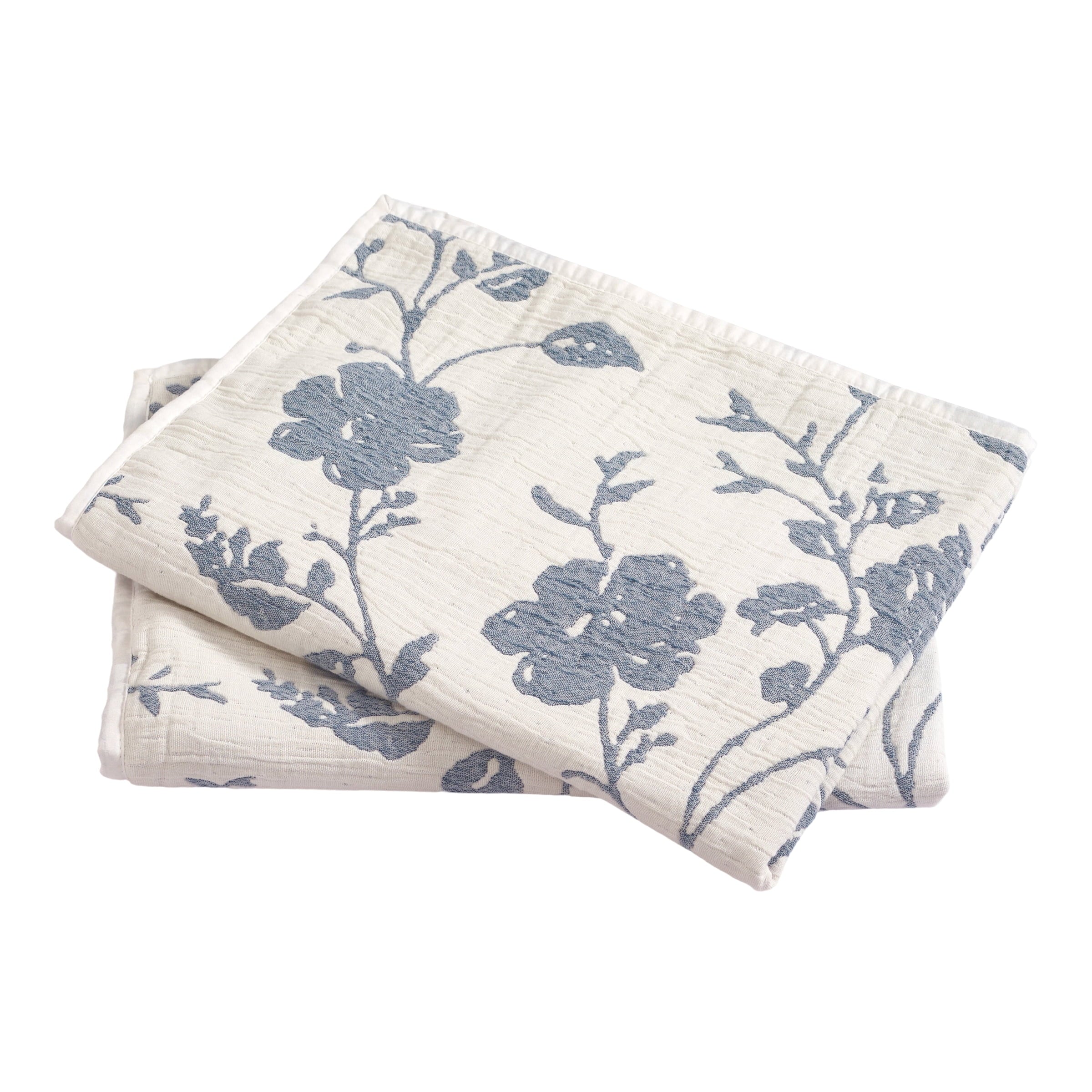 PioneerHome™ Agatha Floral Gauze Pillow Sham, Standard, Blue Dust, 2 Pack - Cozy Cottage - PioneerHome™