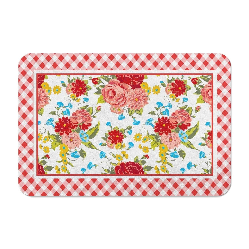 PioneerHome™ Flower Kitchen Mat Sets 2 Piece Farmhouse Anti Fatigue Waterproof Stain Resistant Floor Rug Non Slip - PioneerHome™