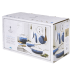 PioneerHome™ Harlow 15-Piece Cookware Set, Ceramic Non-Stick Pots and Pans Set, Denim Blue - PioneerHome™