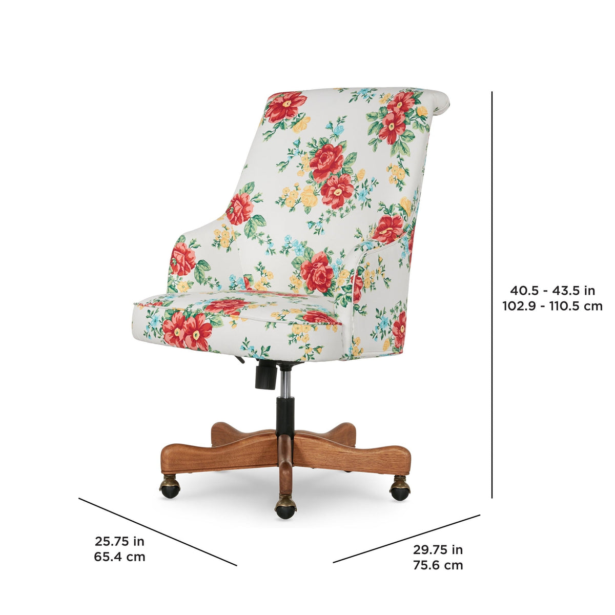 PioneerHome™ Office Chair, White - Classic Cottagecore Essential Perfect For - PioneerHome™