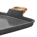 PioneerHome™ Prairie Signature Cast Aluminum Double Griddle, Charcoal Speckle - PioneerHome™