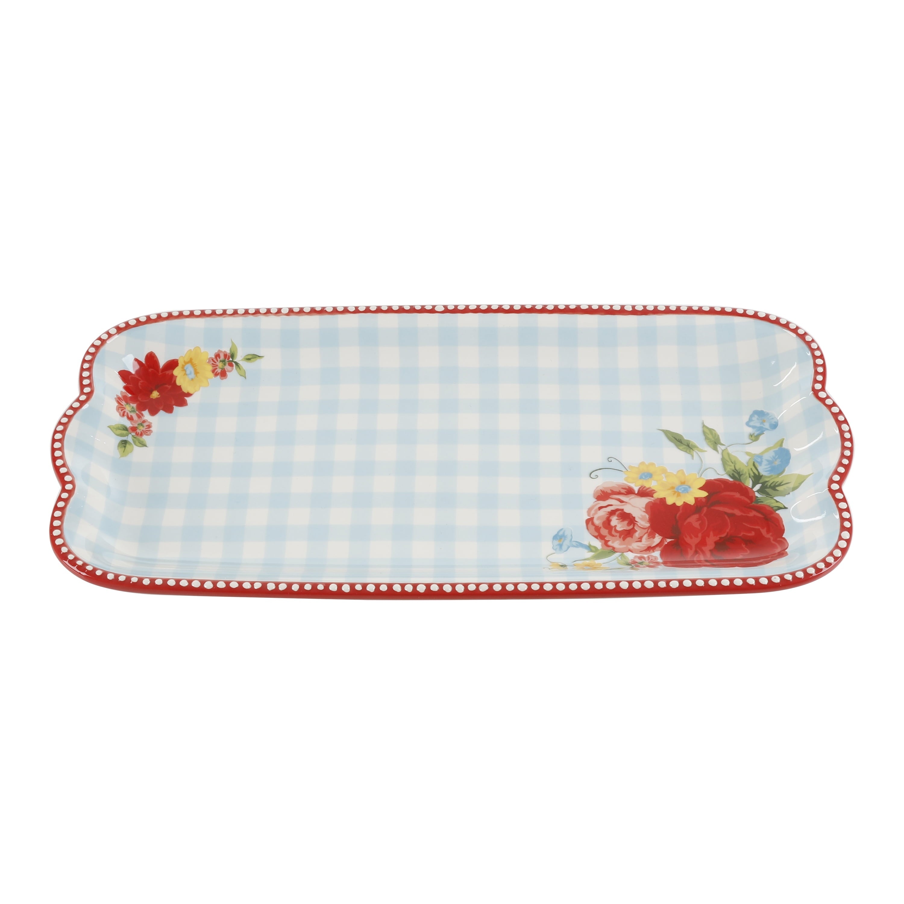 PioneerHome™ Floral Medley 3-Piece Ceramic Serving Platter Set - PioneerHome™