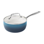 PioneerHome™ Harlow 15-Piece Cookware Set, Ceramic Non-Stick Pots and Pans Set, Denim Blue - PioneerHome™