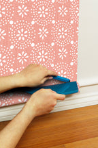PioneerHome™ Green Floral Geo Peel And Stick Vinyl Wallpaper, 215-in by 20.5-in, 30.75 sq. - PioneerHome™
