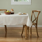 PioneerHome™ Tonal Floral Jacquard Woven Fabric Tablecloth, Light Taupe, 60"W x 102"L - PioneerHome™