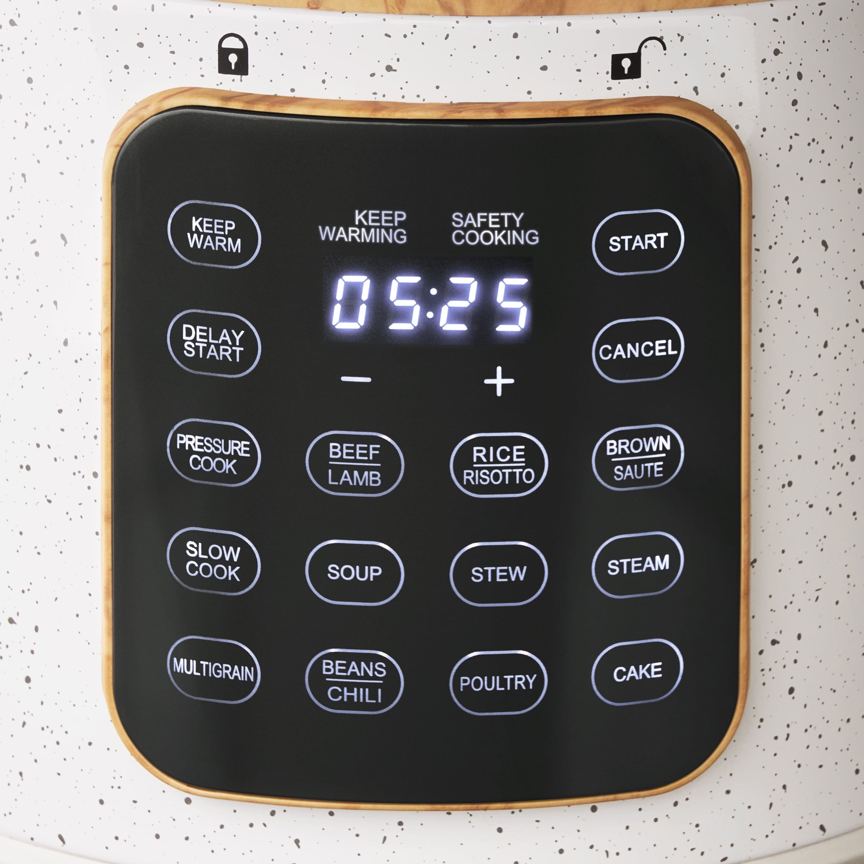 PioneerHome™ Linen Speckle 6-Quart Pressure Cooker with Touch Control Display - PioneerHome™