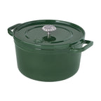 PioneerHome™ 5-Quart Enamel Cast Iron Dutch Oven with Lid, Dark Green - Rustic Home - PioneerHome™