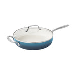 PioneerHome™ Harlow 15-Piece Cookware Set, Ceramic Non-Stick Pots and Pans Set, Denim Blue - PioneerHome™