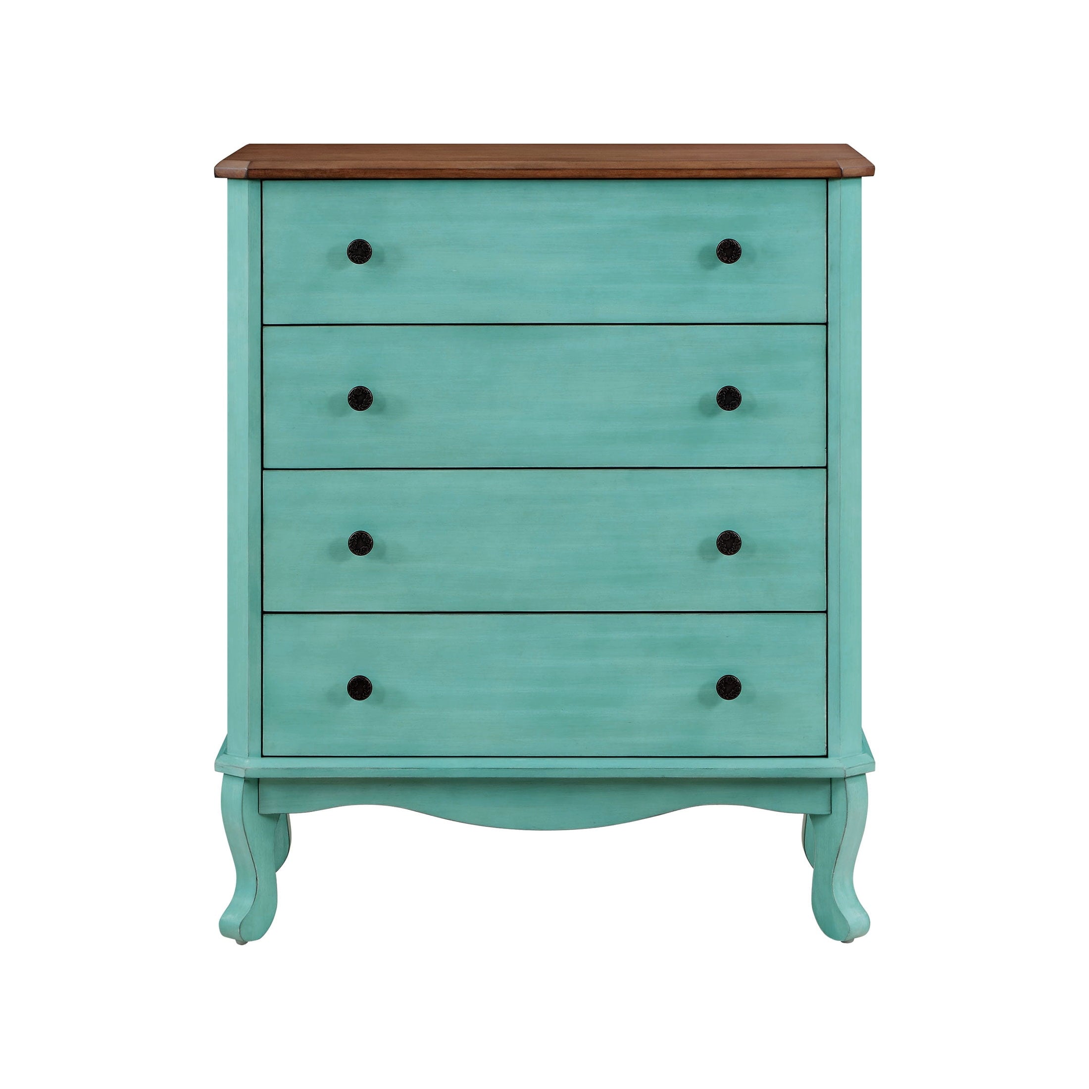 PioneerHome™ 4-Drawer Dresser Made With Solid Wood Frame, Teal - PioneerHome™