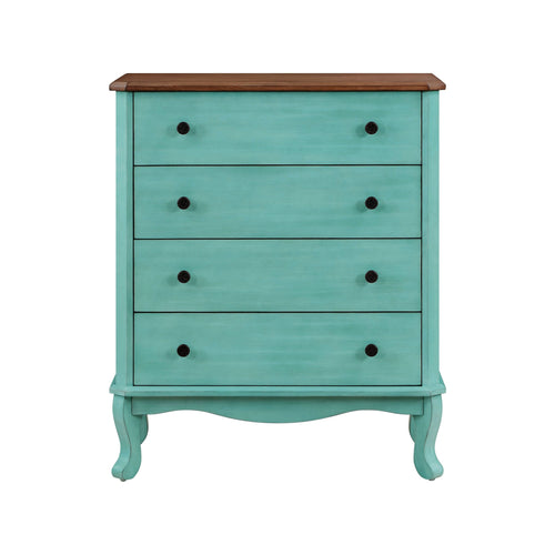 PioneerHome™ 4-Drawer Dresser Made With Solid Wood Frame, Teal - PioneerHome™