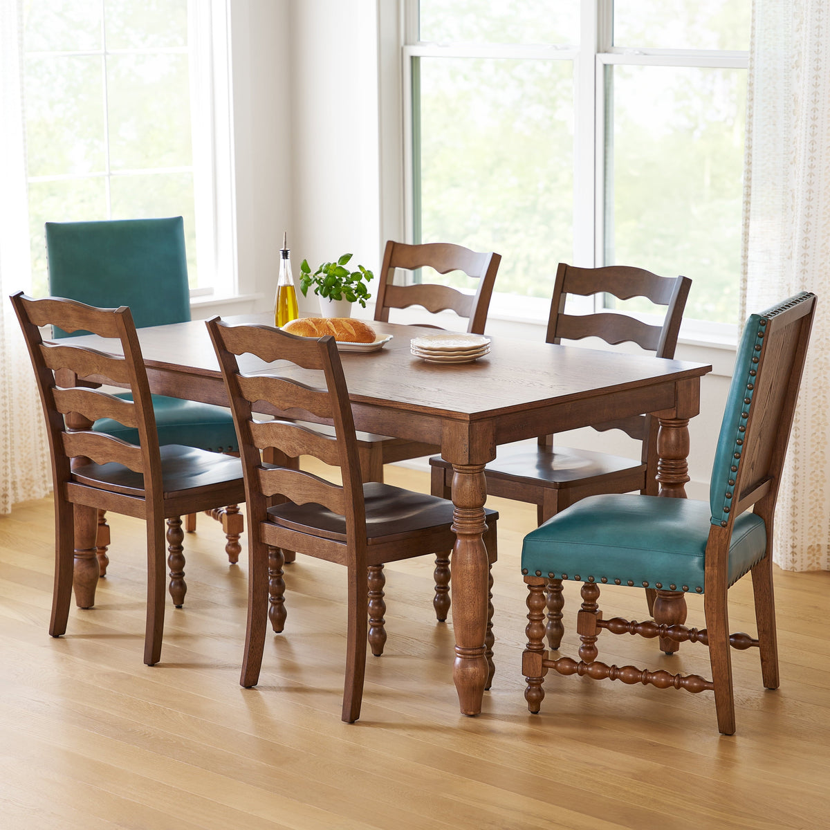 PioneerHome™ Harper Faux Leather Dining Chairs, Turquoise, Set of 2 - PioneerHome™