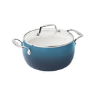 PioneerHome™ Harlow 15-Piece Cookware Set, Ceramic Non-Stick Pots and Pans Set, Denim Blue - PioneerHome™