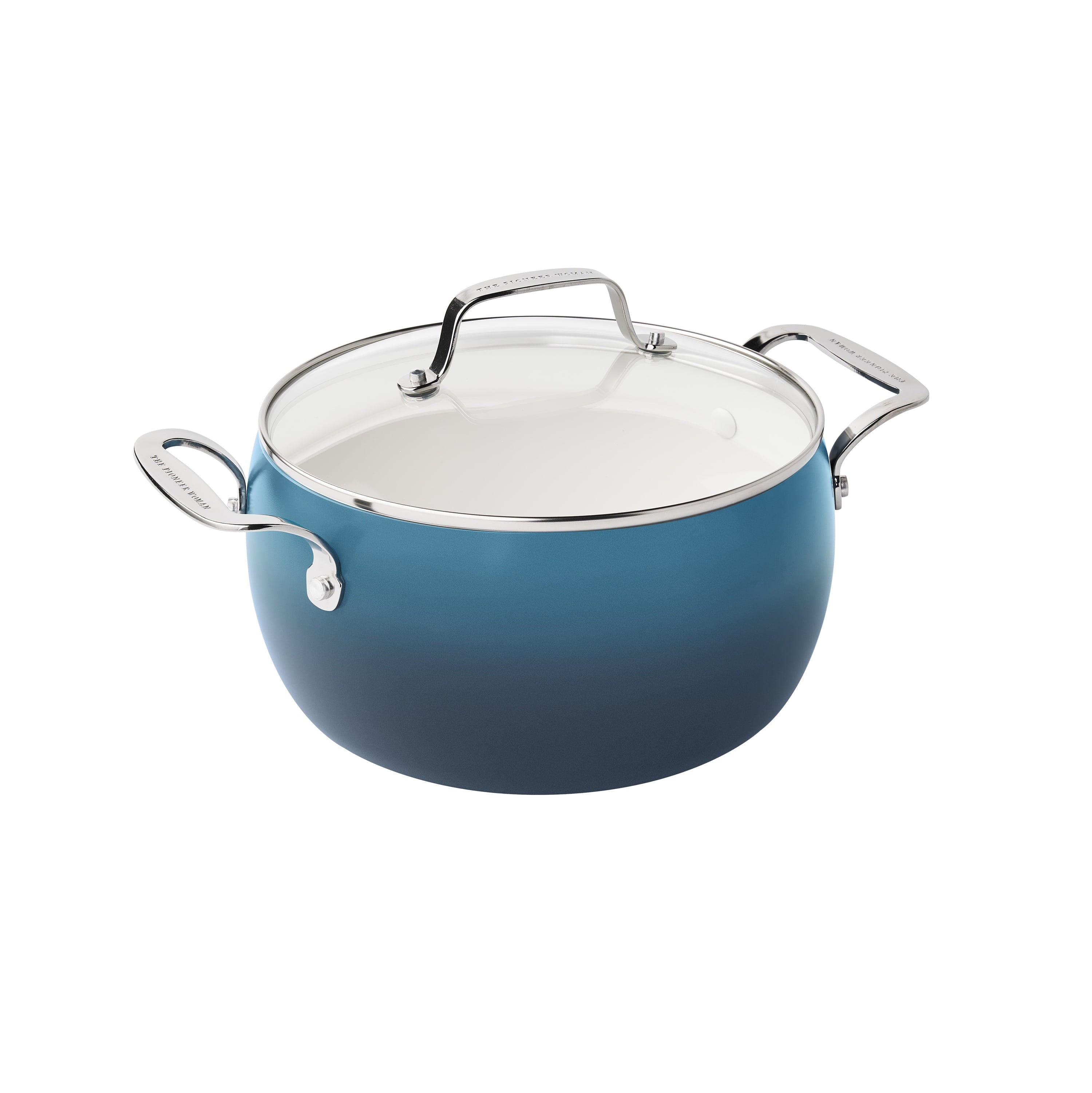 PioneerHome™ Harlow 15-Piece Cookware Set, Ceramic Non-Stick Pots and Pans Set, Denim Blue - PioneerHome™